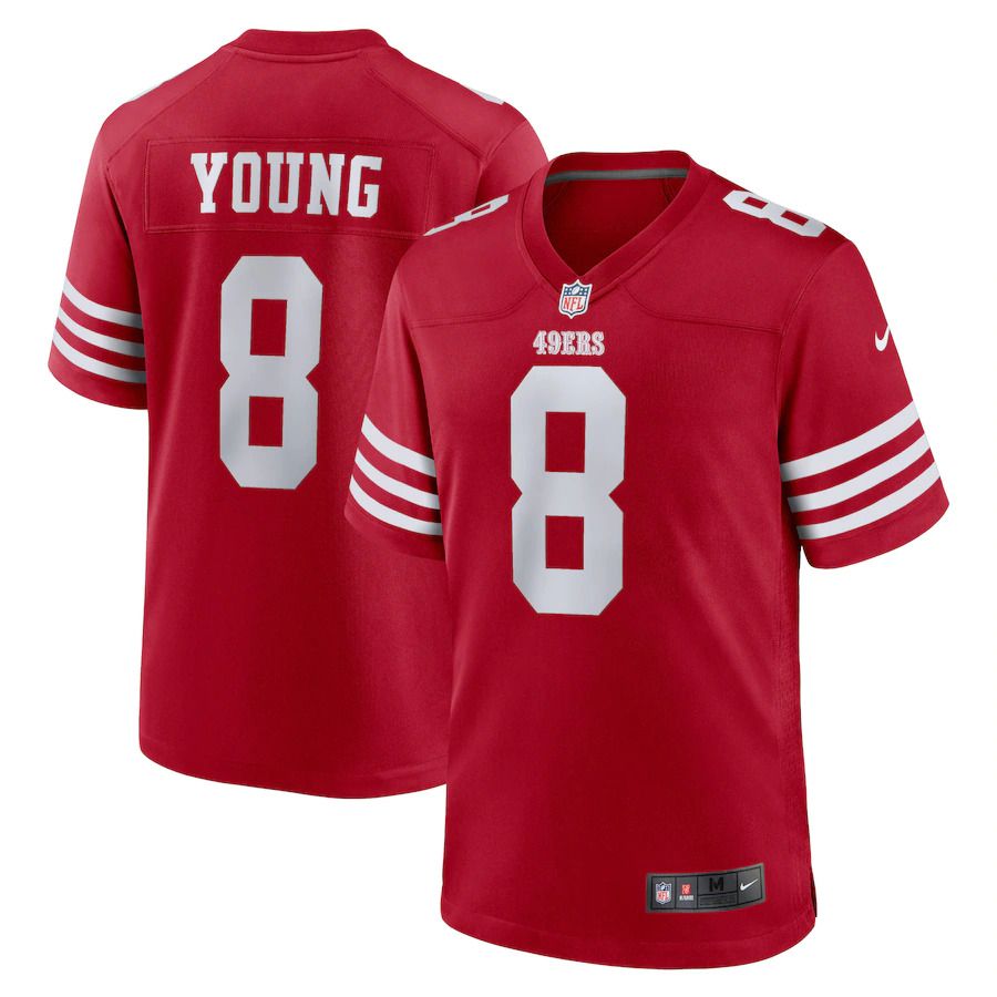 Men San Francisco 49ers #8 Steve Young Nike Scarlet Retired Player Game NFL Jersey